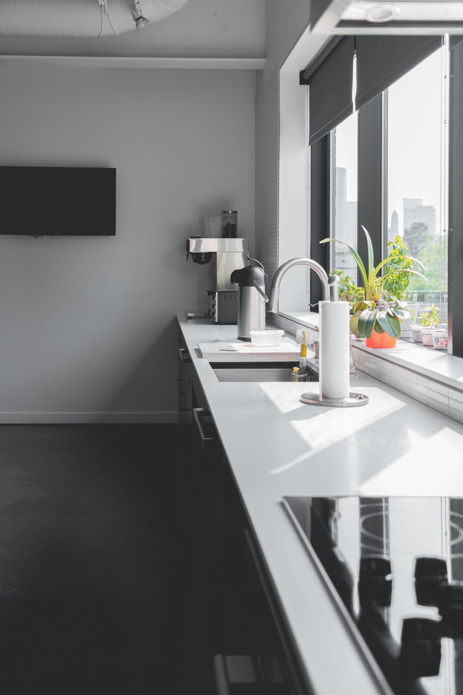 Straight single-wall modular kitchen