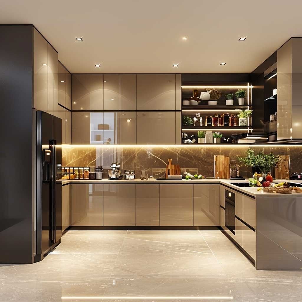 Sleek modular kitchen